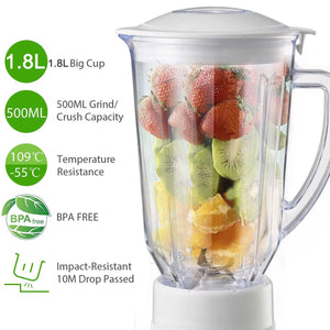 🍊🥤 Blender 4 en 1 Multifonction – Extracteur de Jus + Mixeur + Hachoir + Moulin
